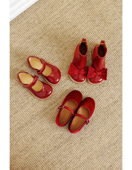 Туфлі Mary Jane with Heart & Velcro Cranberry 2