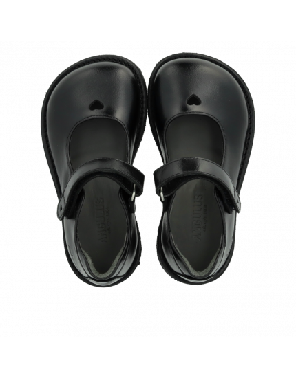 Туфлі Mary Jane with heart Black Leather