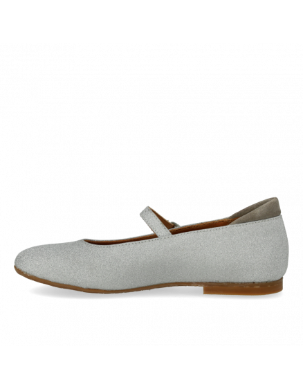 Mary Jane ballerina in sparkling glitter Silver Fine 5
