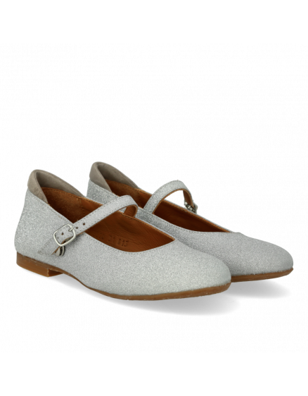 Туфлі Ballerina Mary Jane Silver Fine