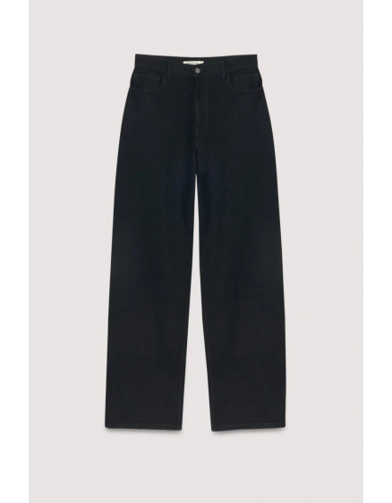 TNS Denim Woman Wide Leg Pant Black Denim 2