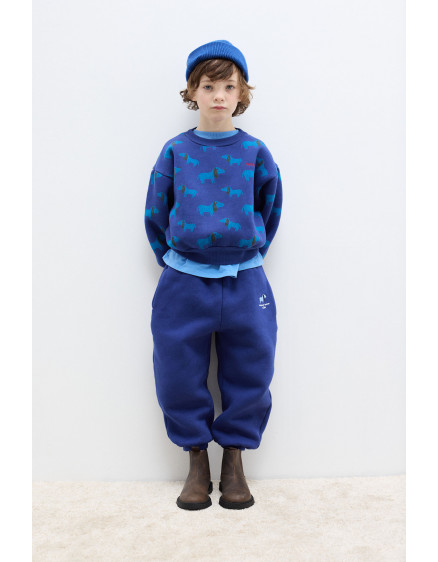 Blue Dog All Over Sweatshirt Blue 3