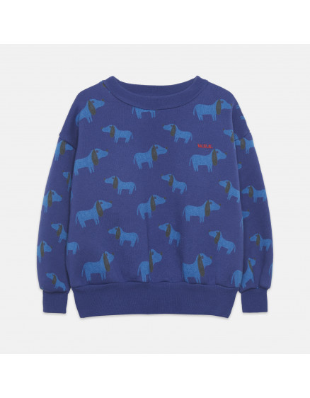 Blue Dog All Over Sweatshirt Blue