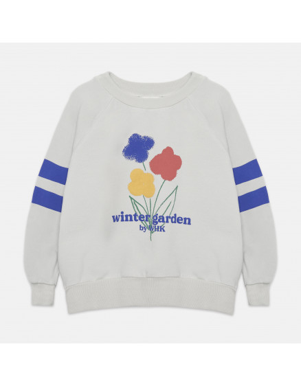 Winter Garden Stripes Sweatshirt Grey