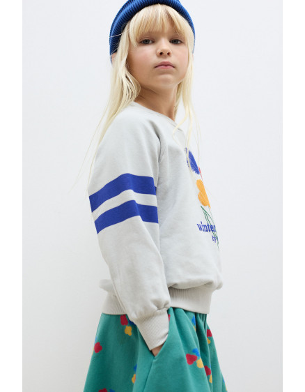 Winter Garden Stripes Sweatshirt Grey 4