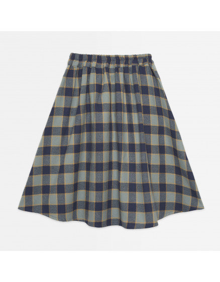 Checkered Blue Skirt Indigo 3