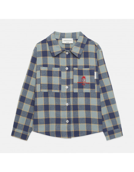 Checkered Blue Shirt Indigo