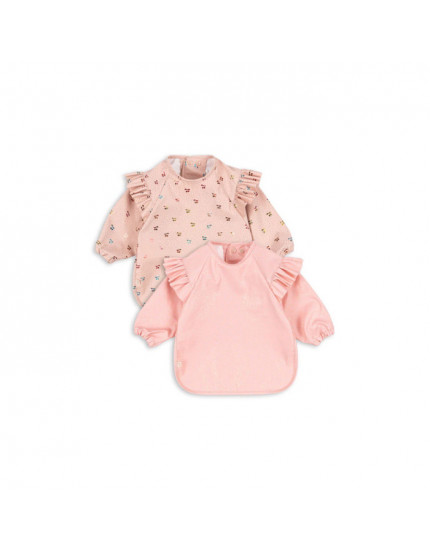 Dinner Bib With Sleeve Rose