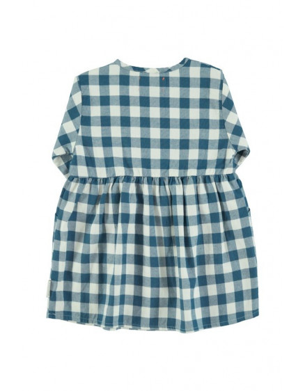 Short dress Blue & white checkered 5