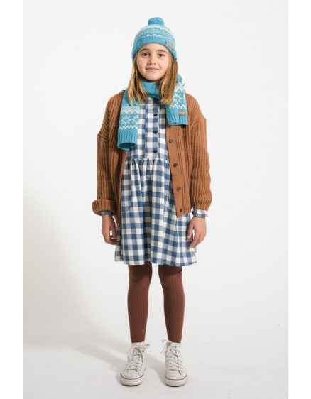 Short dress Blue & white checkered 3