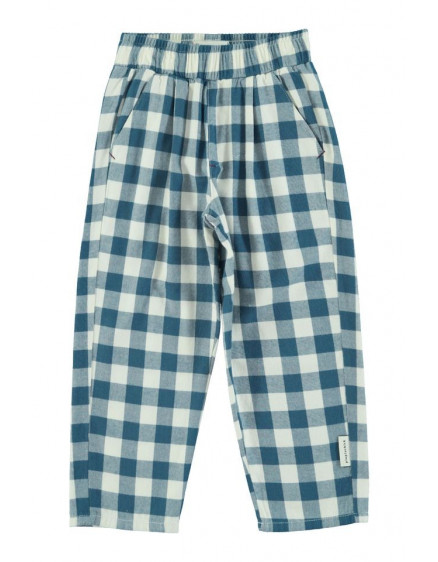 Unisex trousers Blue & white checkered