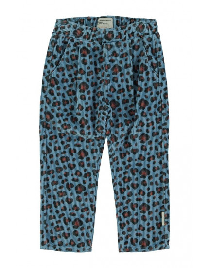 Unisex trousers Blue w/ animal print 12Y