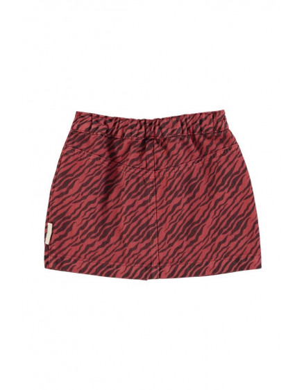 Short skirt | Bordeaux w/ zebra print 2
