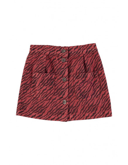 Short skirt | Bordeaux w/ zebra print