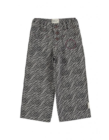 Flare trousers Grey w/ zebra print