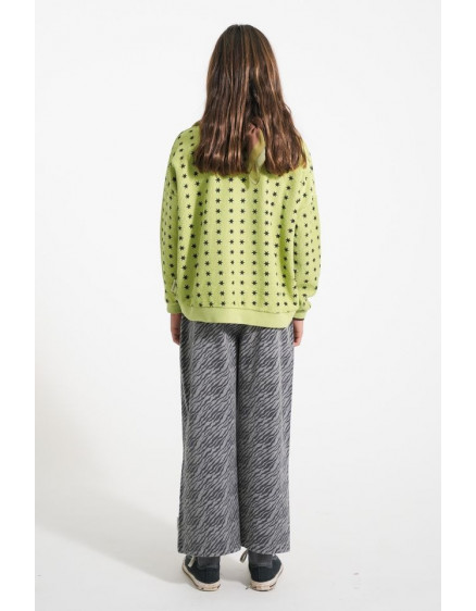 Flare trousers Grey w/ zebra print 3