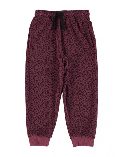 Jogging pants Aubergine w/ animal print 24M