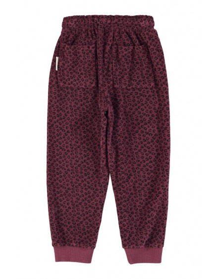 Jogging pants Aubergine w/ animal print 2