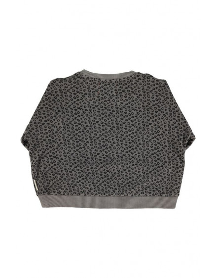 Terry sweatshirt Grey w/ animal print 3
