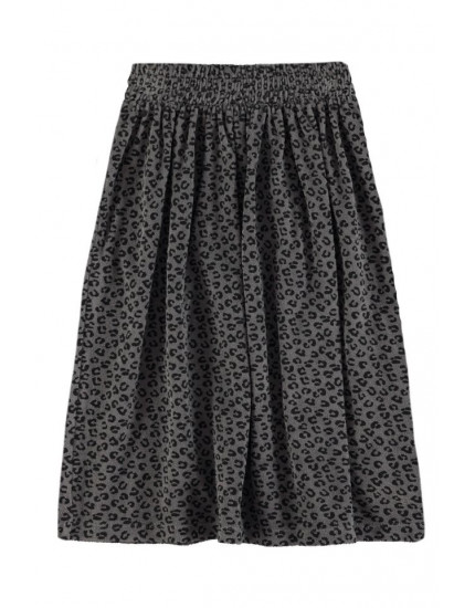 Long skirt Grey w/ animal print