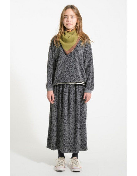 Long skirt Grey w/ animal print 4