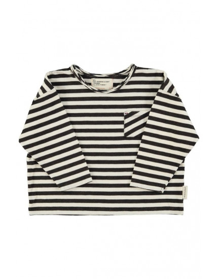Longsleeve t'shirt Ecru & black stripes
