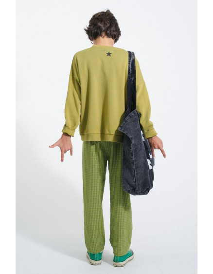 Sweatshirt Olive green w/ tiger print 3