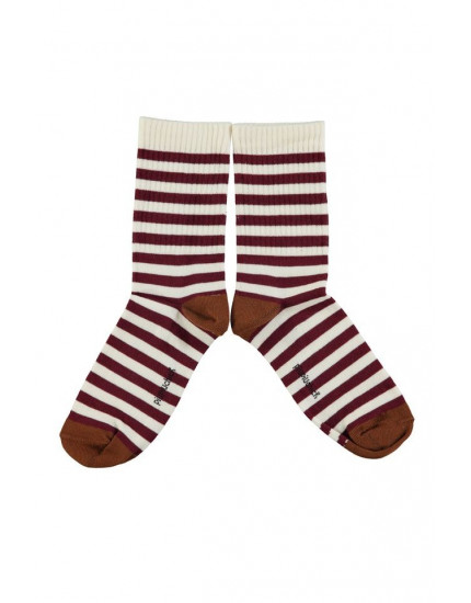 Socks Eru & bordeaux stripes