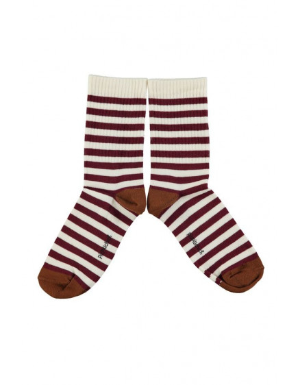 Socks Eru & bordeaux stripes