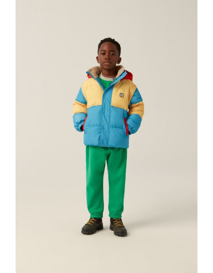 Block Blue Puffer Jacket 4