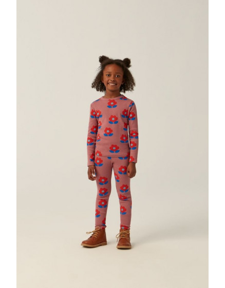 Big Flowers Purple Leggings 4