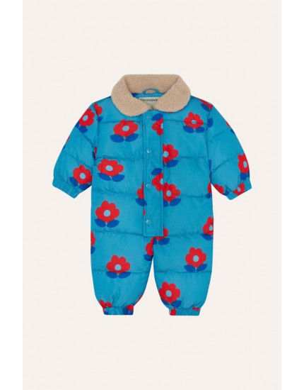 Big Flowers Baby Puffer Overall 