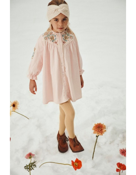 Dress Floriane Thin Corduoy Pink 4