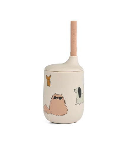 Ellis Printed Sippy Cup 230ml Cats and Dogs