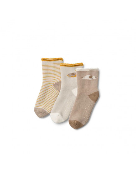 Eloy Baby Socks 3-Pack Elephant Creme