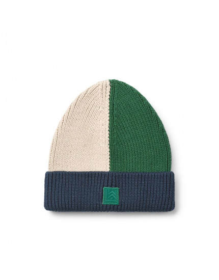 Ezra Beanie Classic Navy Multi Mix 1-2Y