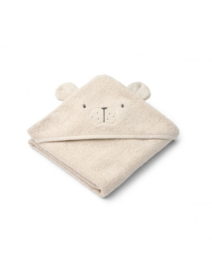 Albert Polarbear Hooded towel Sandy 70x70