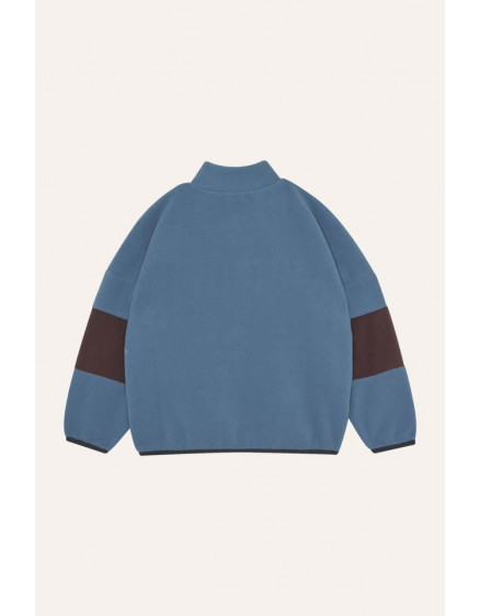 Color Block Polar Sweatshirt Blue 2