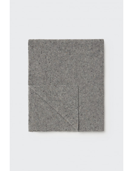 Tweed tricot newborn blanket Grey