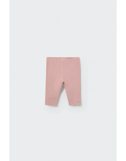 Corduroy velour knit baby leggings Silver Pink