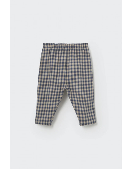 Gingham flannel baby pants Stone Rafa 12M