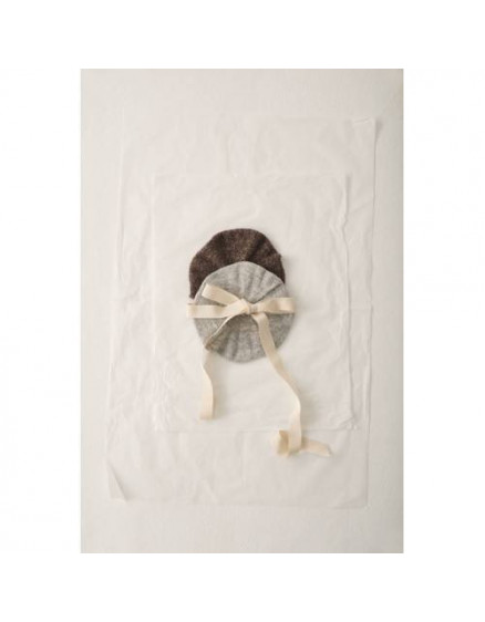 Tweed tricot beret Grey Maraisk