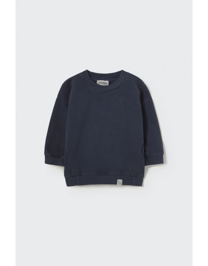 Soft brushed fleece sweatshirt Navy Kelly