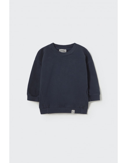 Soft brushed fleece sweatshirt Navy Kelly