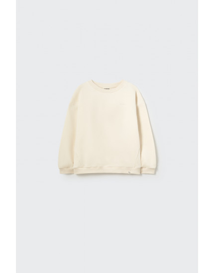 Soft brushed fleece sweatshirt White Kelly