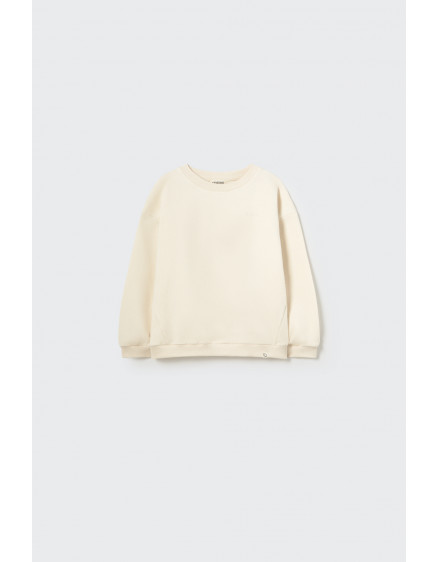 Soft brushed fleece sweatshirt White Kelly