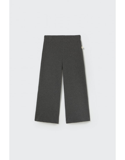 Soft brushed knit wide pants Grey Elena 10Y