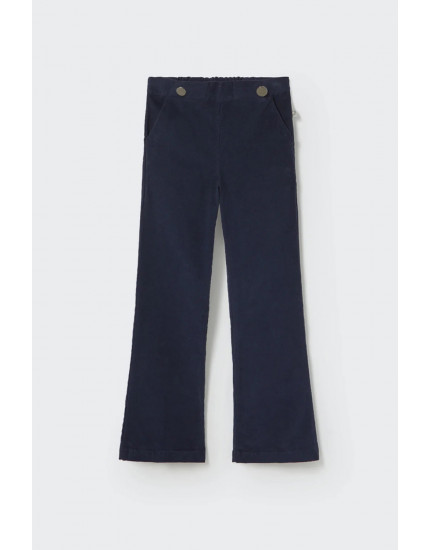Fine comfort corduroy flared pants Navy Niza 10Y