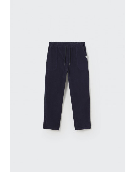 Fine comfort corduroy pants Navy Rick