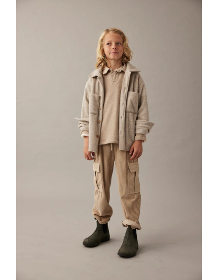 Soft mélange bamboo shirt jacket Stone Alghero 6